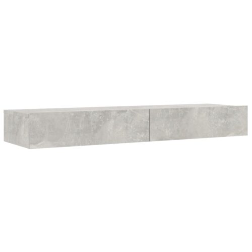 TV Cabinet with LED Lights Concrete Grey 120x35x15.5cm - Image 6
