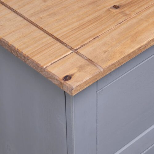Sideboard Grey 93x40x80cm Solid Pinewood Panama Range - Image 8