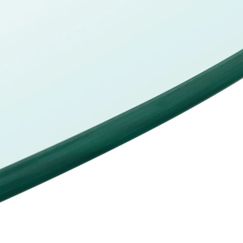 Tempered Glass Round Table Top DIY Transparent Desk Tabletop Panel Board 800mm - Image 3
