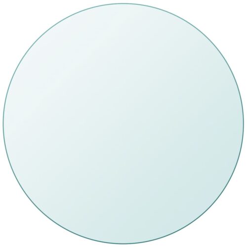 Tempered Glass Round Table Top DIY Transparent Desk Tabletop Panel Board 800mm - Image 5