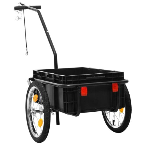 Bike Trailer/Hand Wagon 155x60x83cm Steel Black - Image 2