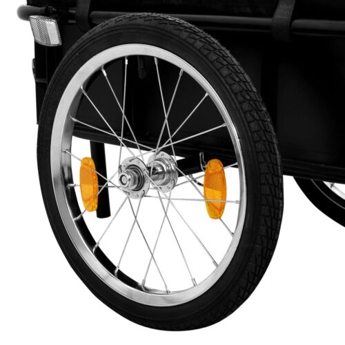 Bike Trailer/Hand Wagon 155x60x83cm Steel Black - Image 8