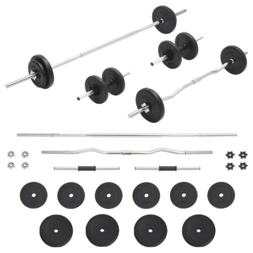 Barbell Dumbbell Set 30 kg Weight Training Bench Press Home Gym Fitness Exercise - Image 12