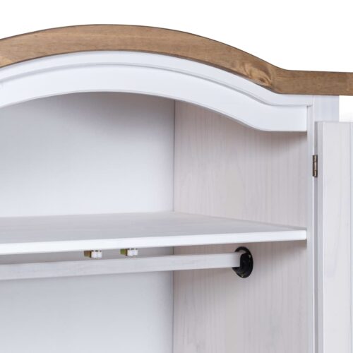 Wardrobe Mexican Pine Corona Range 2 Doors White - Image 4