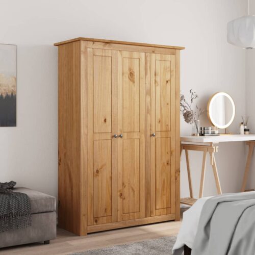 3-Door Wardrobe 118x50x171.5cm Pine Panama Range