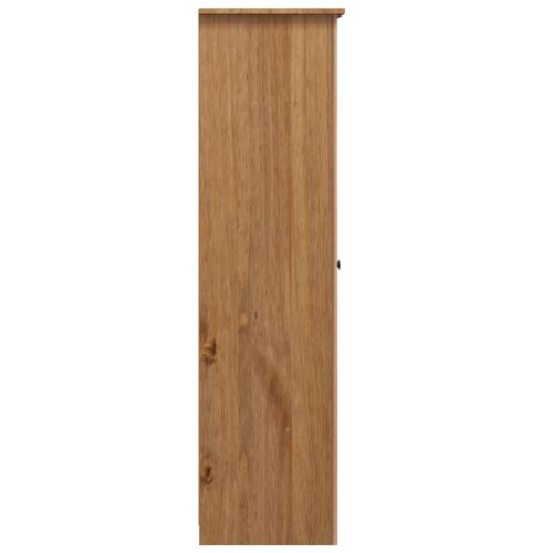 3-Door Wardrobe 118x50x171.5cm Pine Panama Range - Image 6