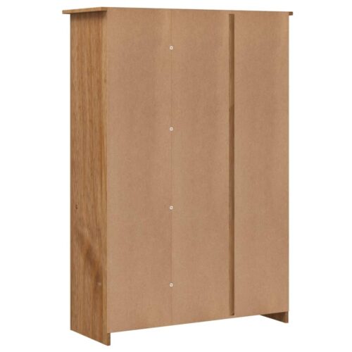 3-Door Wardrobe 118x50x171.5cm Pine Panama Range - Image 7