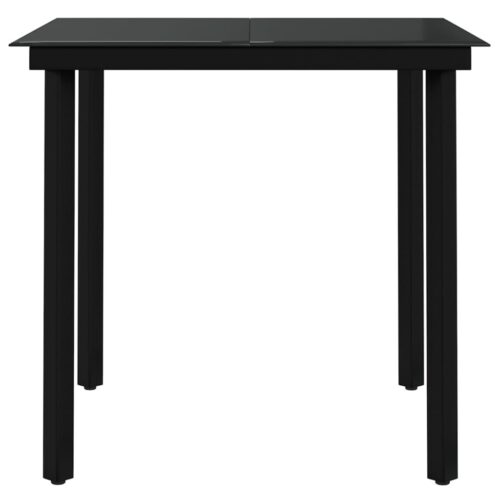 5-Piece Outdoor Dining Set Black - Image 6