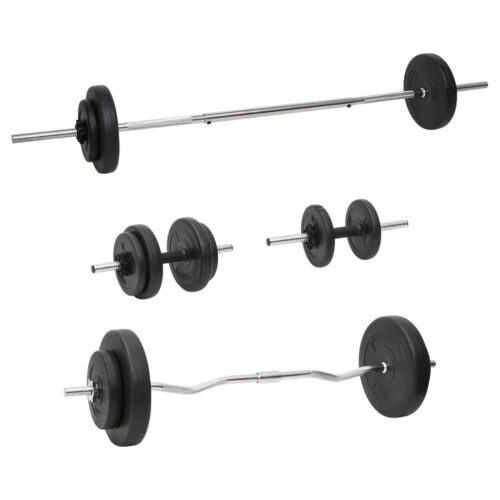Barbell Dumbbell with Plates 60 kg Weight Training Bench Press Home Gym Fitness Exercise