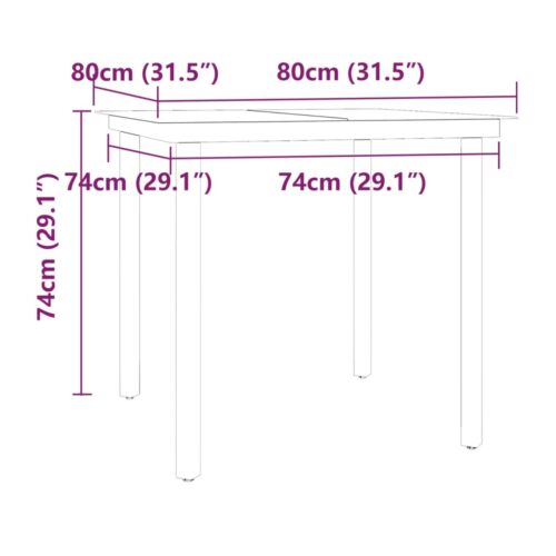 5-Piece Outdoor Dining Set with Cushions Black - Image 8