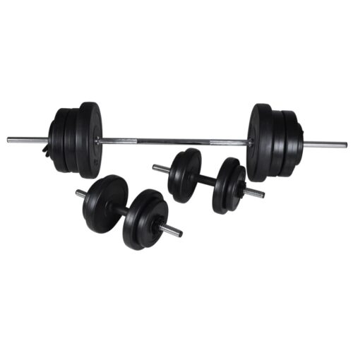 Barbell with 2 Dumbbells Set 60.5kg Weight Training Bench Press Home Gym Fitness Exercise - Image 2