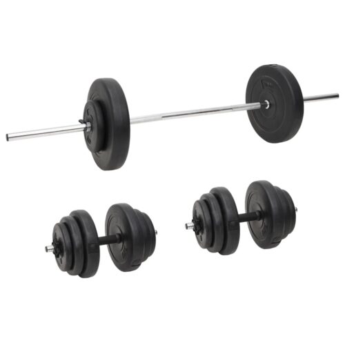 Barbell Dumbbell with Plates 60 kg Weight Training Bench Press Home Gym Fitness Exercise