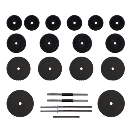 Barbell Dumbbell with Plates 60 kg Weight Training Bench Press Home Gym Fitness Exercise - Image 2