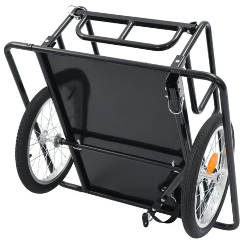 Bike Trailer 130x73x48.5cm Steel Black - Image 5