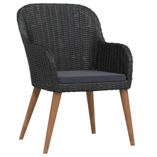 3-Piece Outdoor Dining Set Garden Patio Bistro Chairs Table Rattan Furniture - Image 3