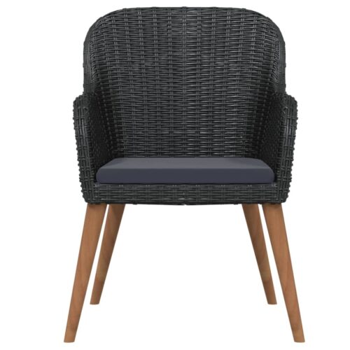 3-Piece Outdoor Dining Set Garden Patio Bistro Chairs Table Rattan Furniture - Image 4