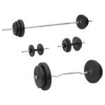 Barbell Dumbbell with Plates Set 90 kg Weight Training Bench Press Home Gym Fitness Exercise