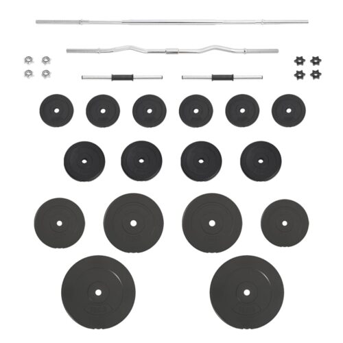 Barbell Dumbbell with Plates Set 90 kg Weight Training Bench Press Home Gym Fitness Exercise - Image 2
