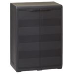 Garden Storage Cabinet with 1 Shelf Black