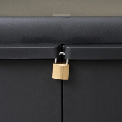 Garden Storage Cabinet with 1 Shelf Black - Image 4