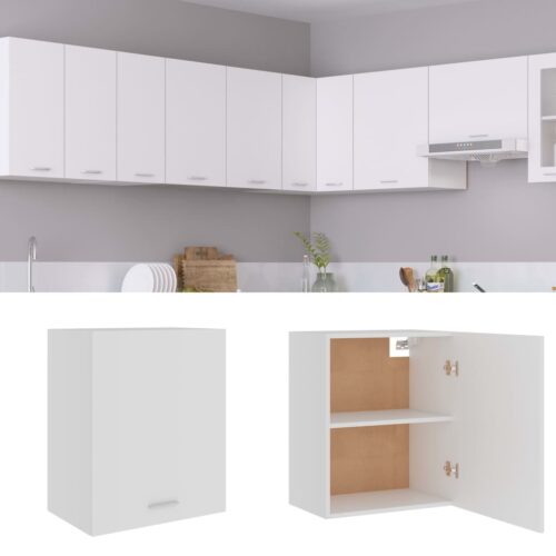 Hanging Cabinet White 50x31x60cm Engineered Wood - Image 2