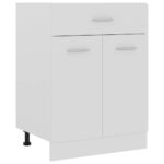 Drawer Bottom Cabinet White 60x46x81.5cm Engineered Wood