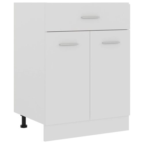 Drawer Bottom Cabinet White 60x46x81.5cm Engineered Wood - Image 11