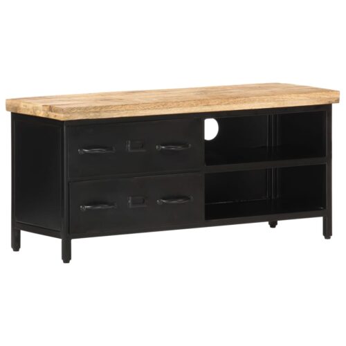 TV Cabinet 90x30x41cm Rough Mango Wood