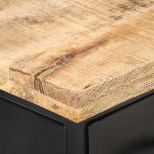 TV Cabinet 90x30x41cm Rough Mango Wood - Image 5
