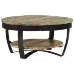 Coffee Table 65cm Solid Reclaimed Wood