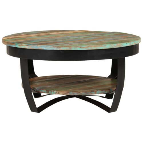 Coffee Table 65cm Solid Reclaimed Wood - Image 3