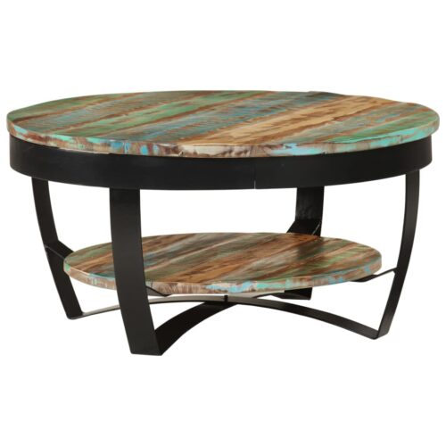 Coffee Table 65cm Solid Reclaimed Wood - Image 11