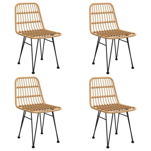 5-Piece Garden Dining Set Poly Rattan Wicker Outdoor Patio Furniture - Image 4