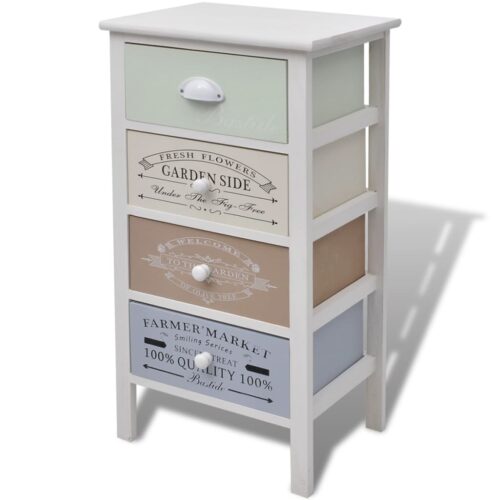 French Storage Cabinet 4 Drawers Wood - Image 2