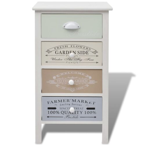 French Storage Cabinet 4 Drawers Wood - Image 3