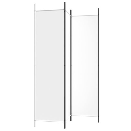 3-Panel Room Divider White 150x200cm Fabric - Image 5
