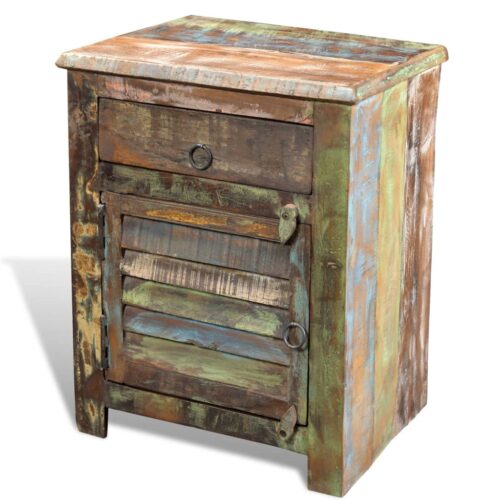 End Table with 1 Drawer 1 Door Reclaimed Wood - Image 12