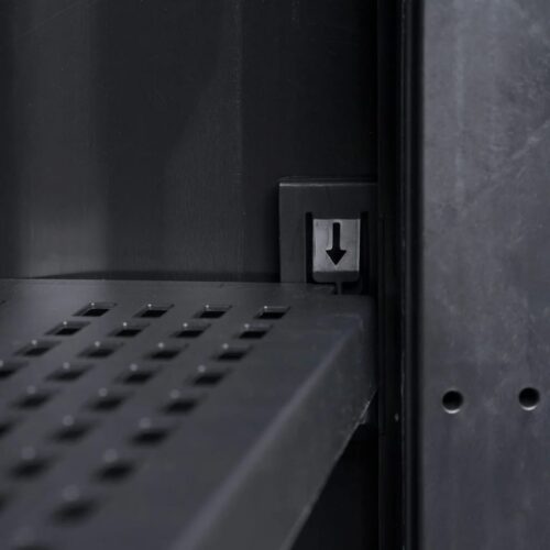 Garden Storage Cabinet with 1 Shelf Black Grey - Image 5