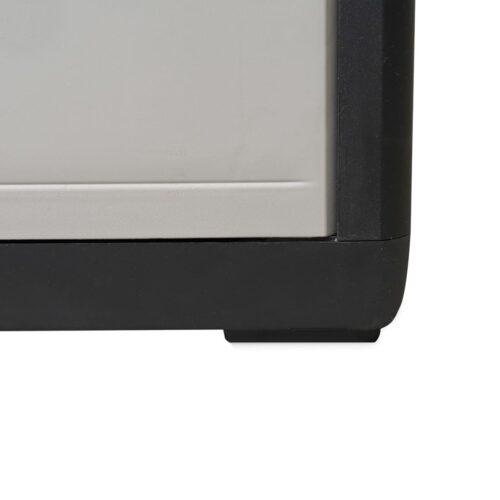Garden Storage Cabinet with 1 Shelf Black Grey - Image 8
