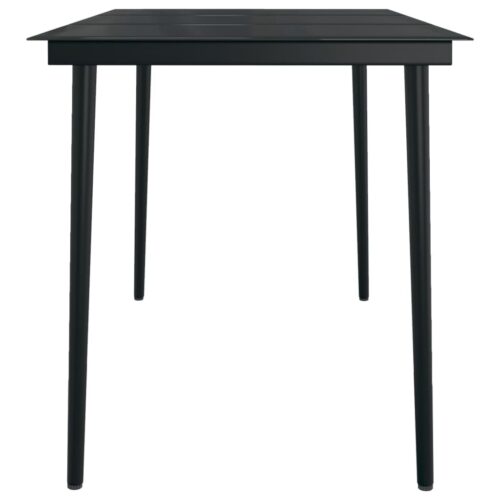 5-Piece Garden Dining Set Black - Image 5