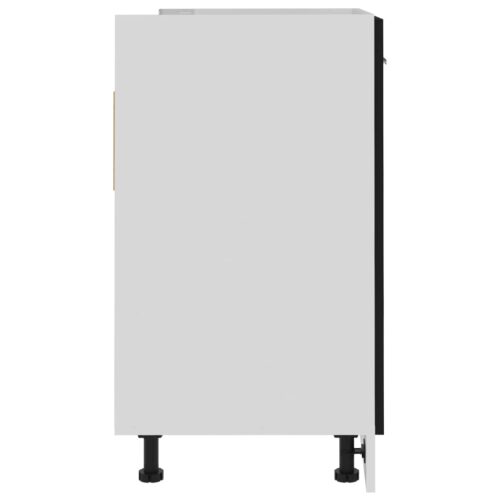 Sink Bottom Cabinet Black 80x46x81.5cm Engineered Wood - Image 7