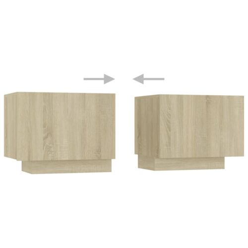 TV Cabinet with LED Lights Sonoma Oak 300x35x40cm - Image 8