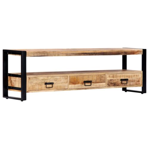 TV Cabinet 150x30x45cm Solid Mango Wood - Image 8