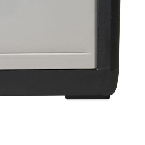 Garden Storage Cabinet with 3 Shelves Black Grey - Image 8
