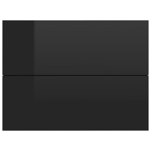 Bedside Cabinets 2pcs High Gloss Black 40x30x30cm Engineered Wood - Image 5