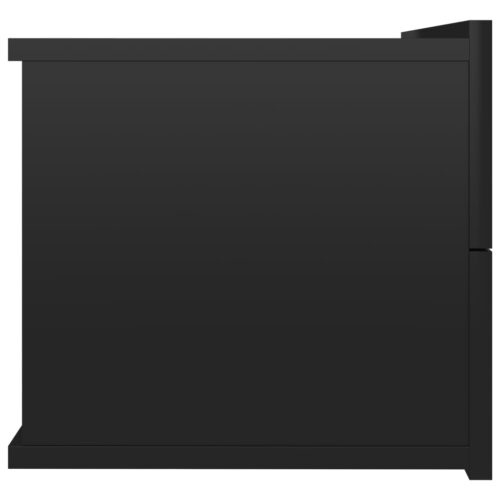 Bedside Cabinets 2pcs High Gloss Black 40x30x30cm Engineered Wood - Image 6