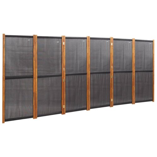 6-Panel Room Divider Black 420x180cm - Image 2