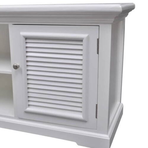 TV Stand White Wood - Image 5