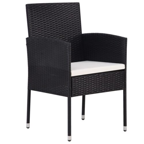 7-Piece Garden Dining Set Black Outdoor Patio Lounge Furniture - Image 3