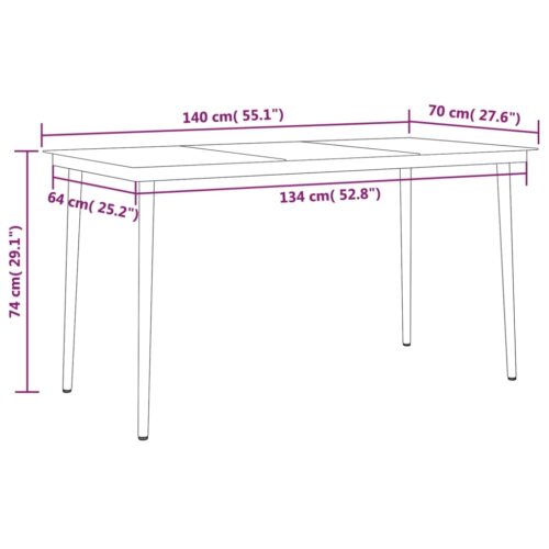 7-Piece Garden Dining Set Black Outdoor Patio Lounge Furniture - Image 8